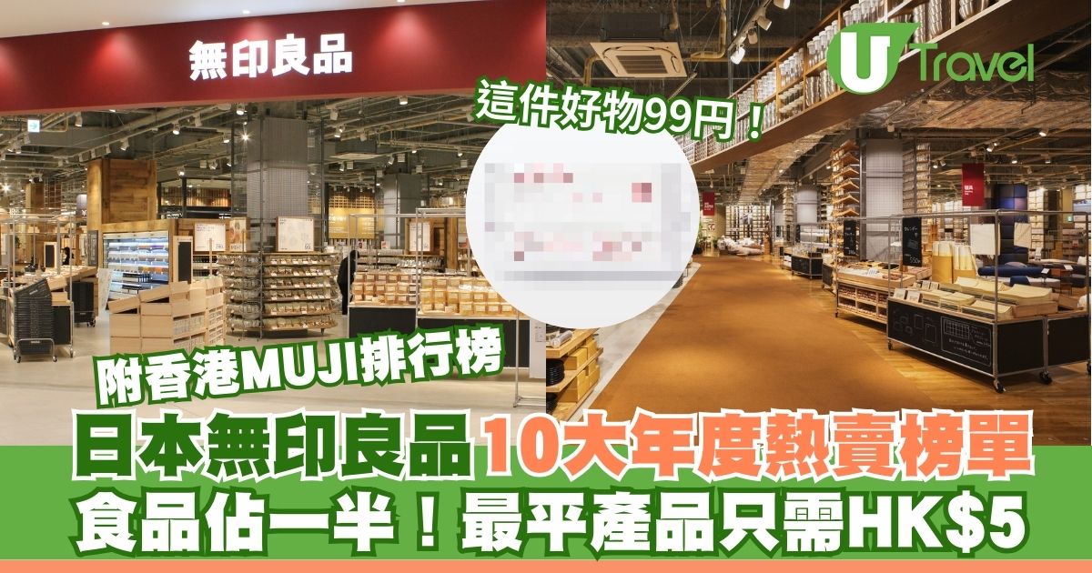 日本无印良品最新年度畅销排行榜！食品占半数，最便宜产品仅5港元